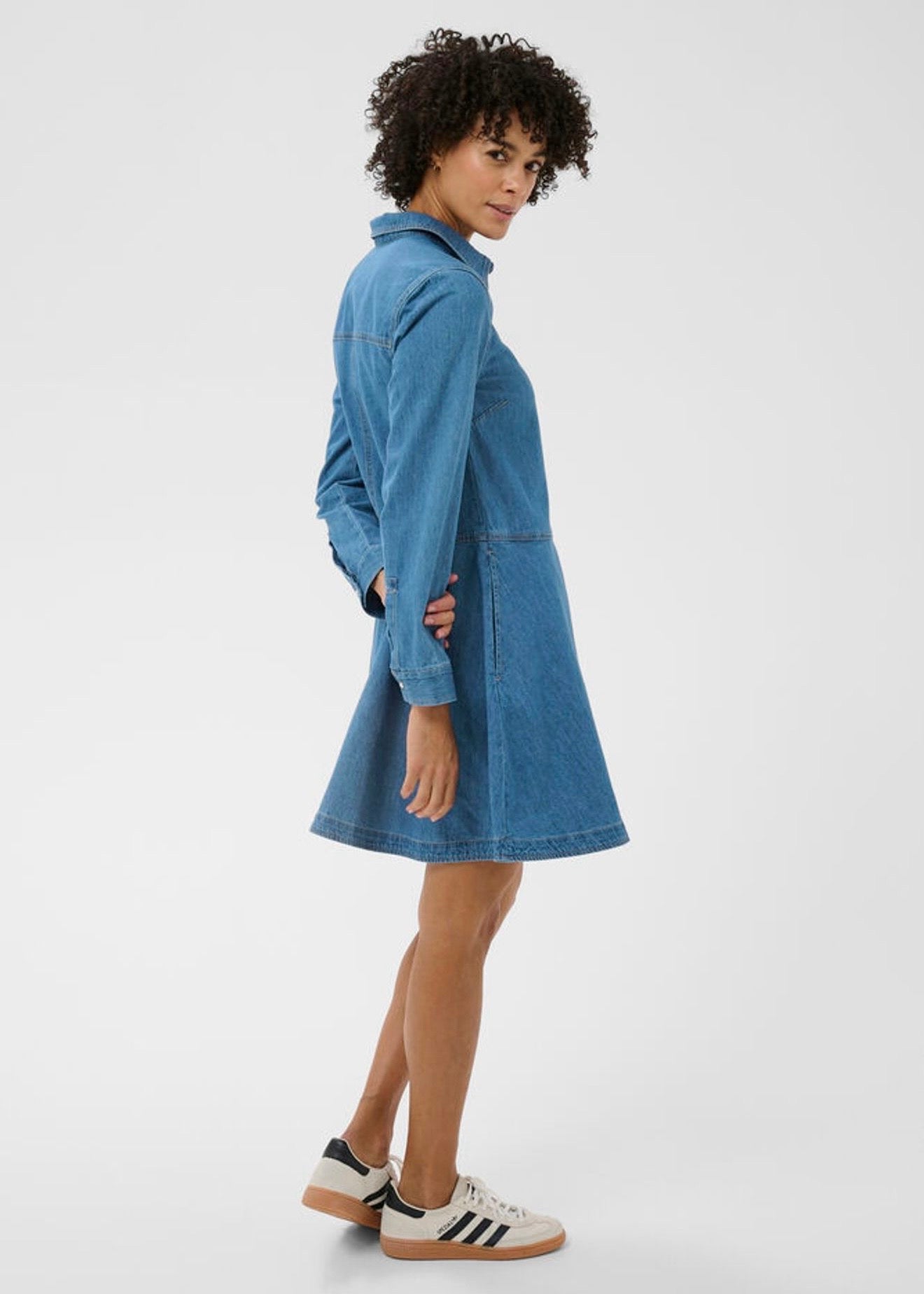 Augustine Dress Medium Blue Denim