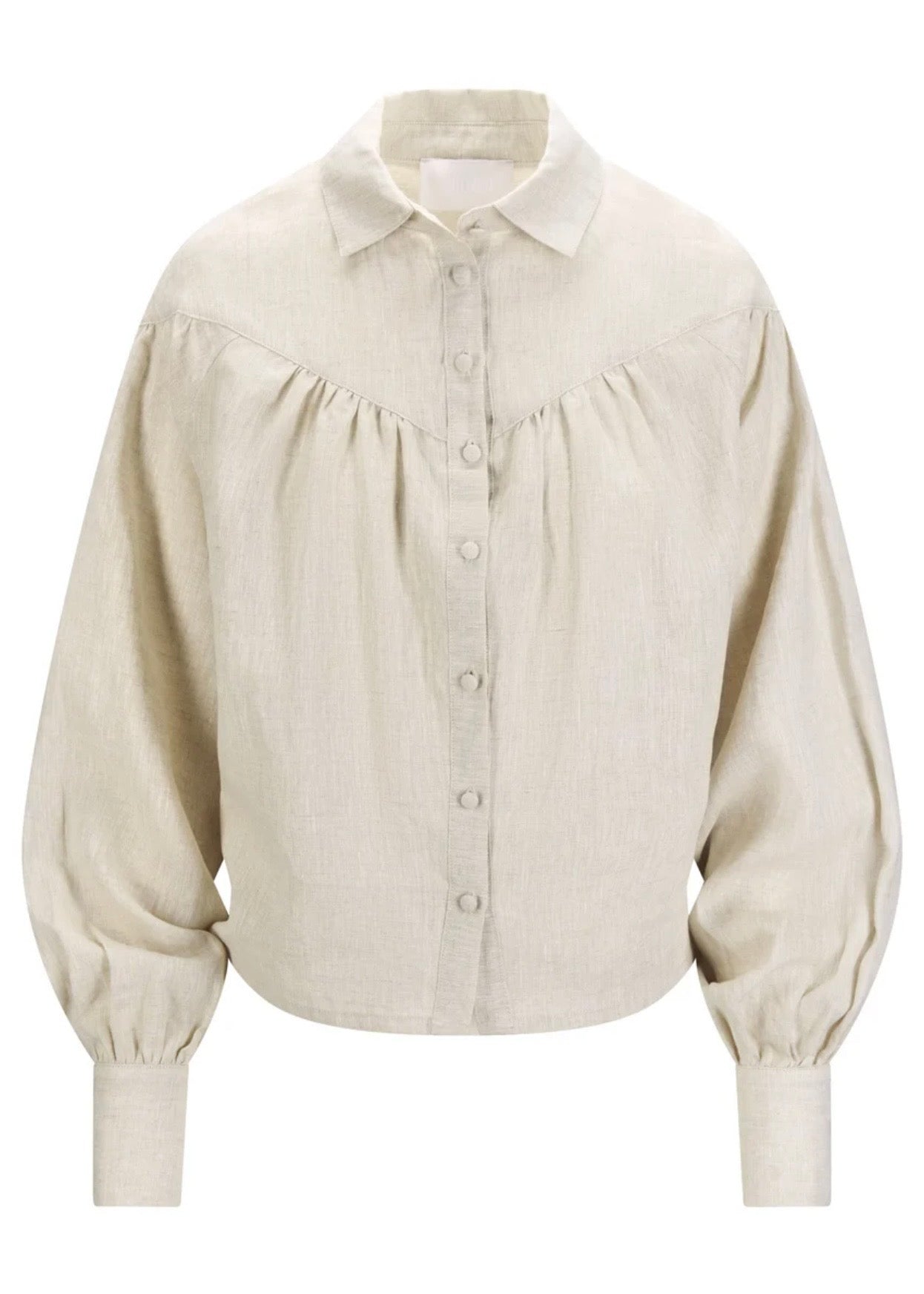 Linde Linen Blouse Beige Melange