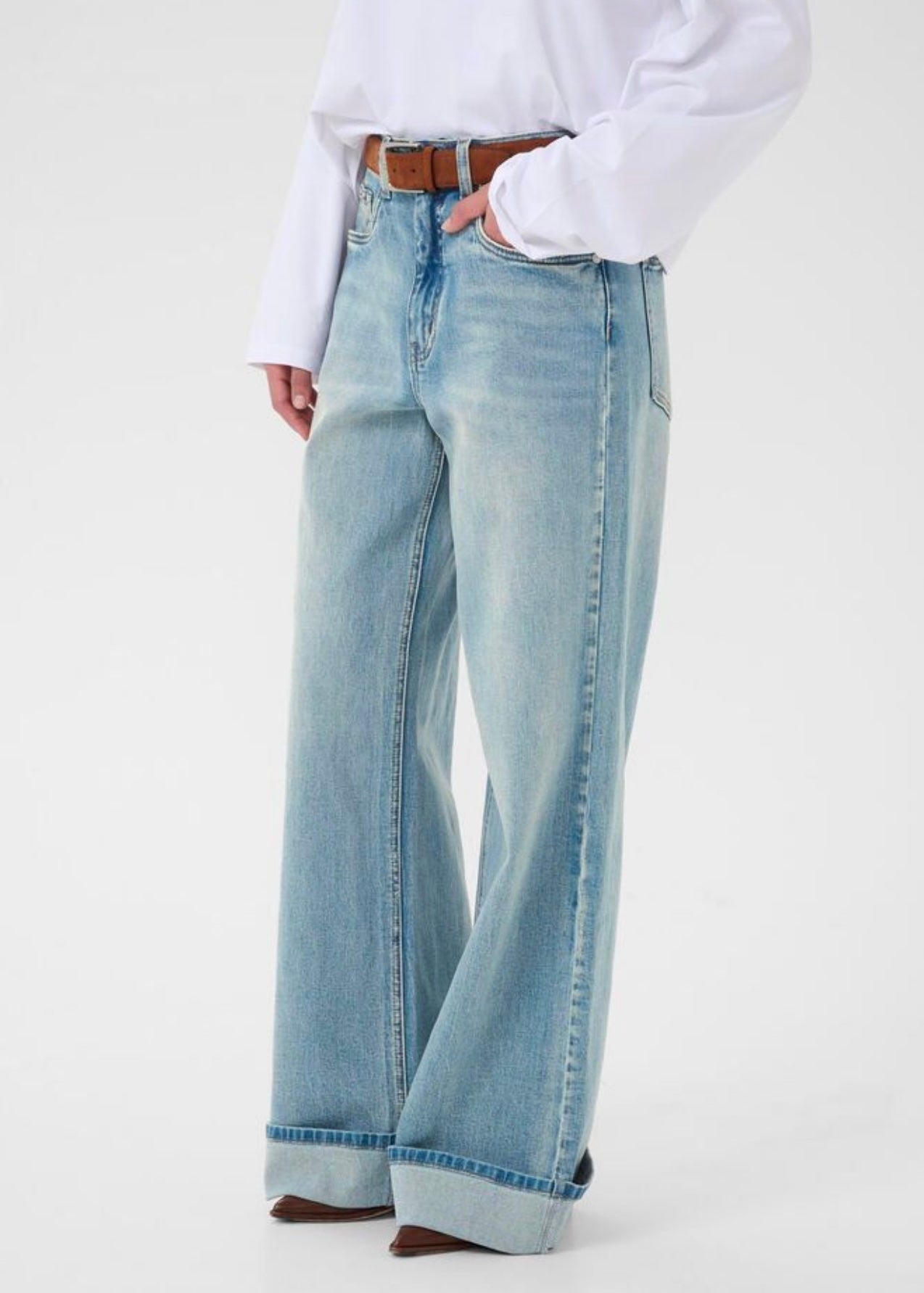 Sara Wide Jeans Washed Blue