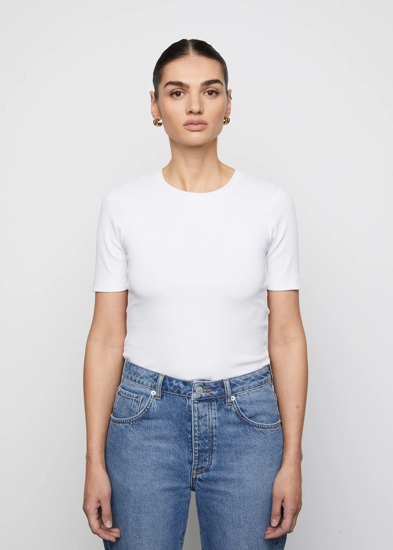 Camilla Pihl Pippa Rib tee - White