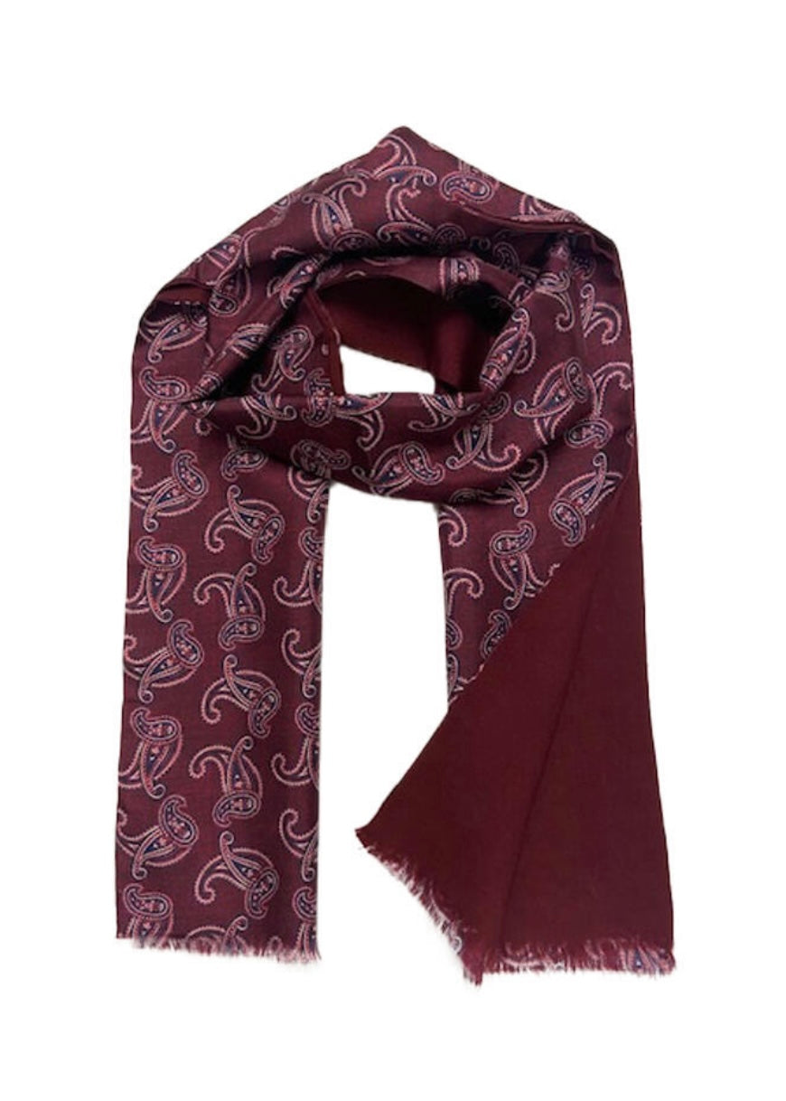 Ull/Silke skjerf Wine