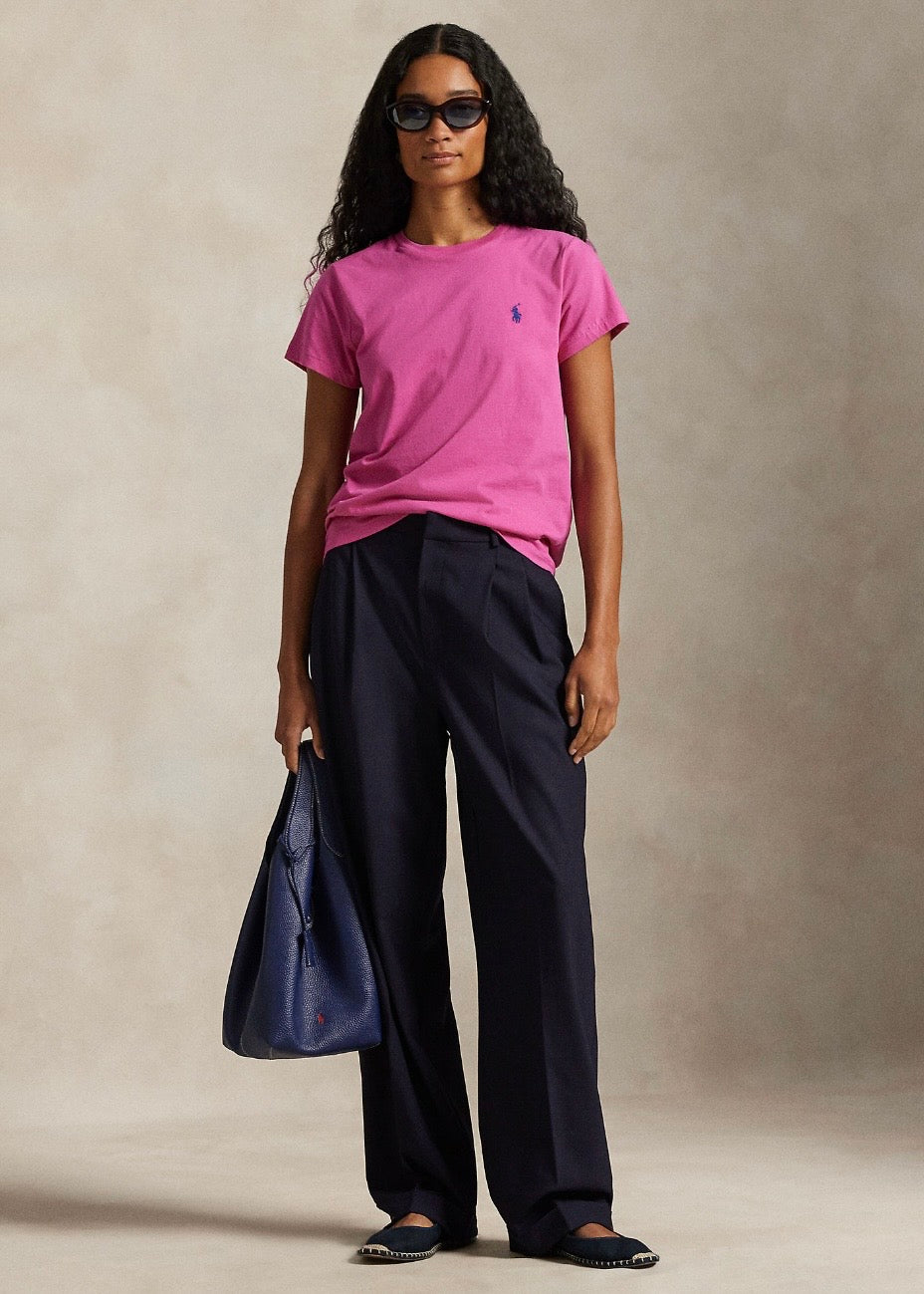 Cotton Jersey Tee Accent Pink