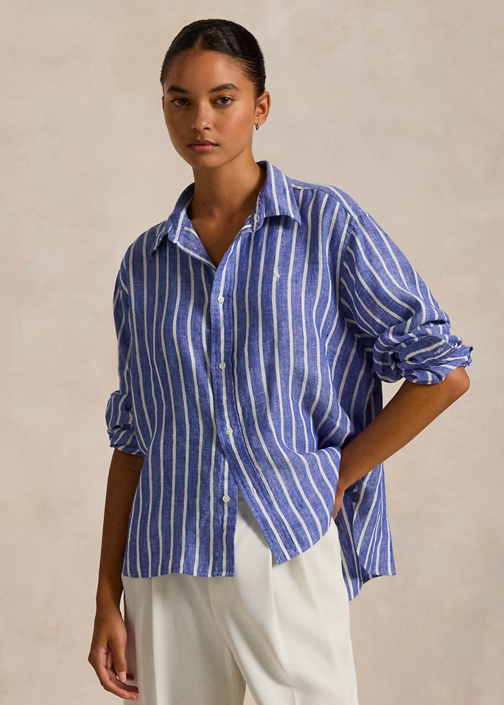 Polo Ralph Lauren Linen shirt - Blue/White