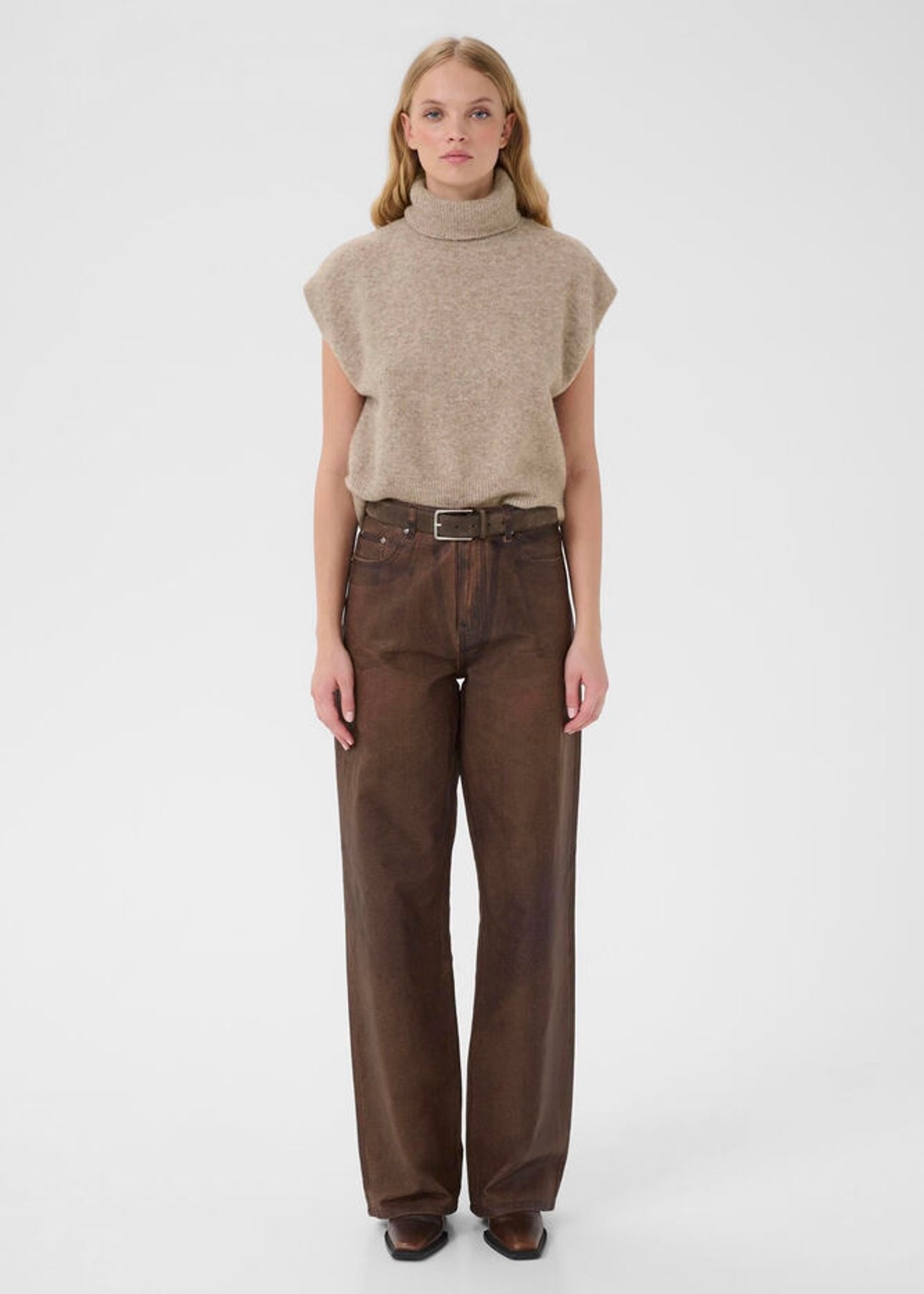 Alpha Waistcoat Warm Sand Melange