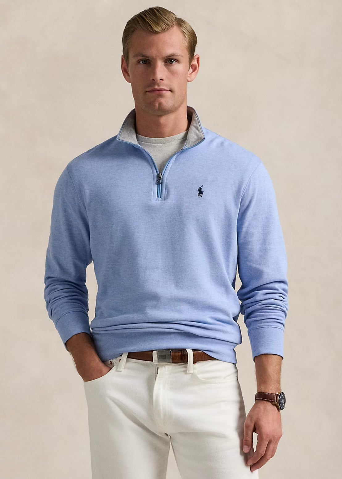 Polo Ralph Lauren College Zip sweater - Isle Heather