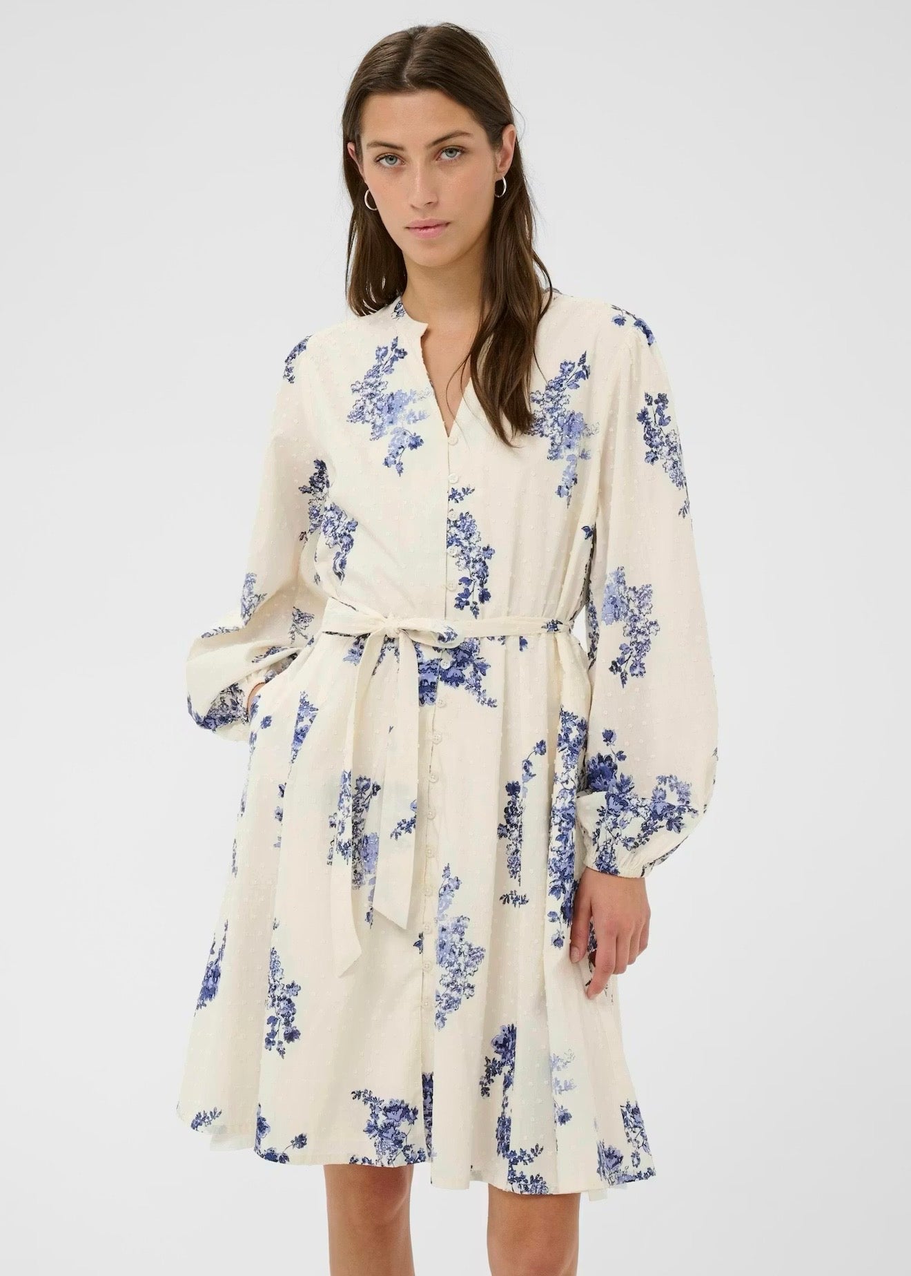 Avira Dress Blue Shadow Flower