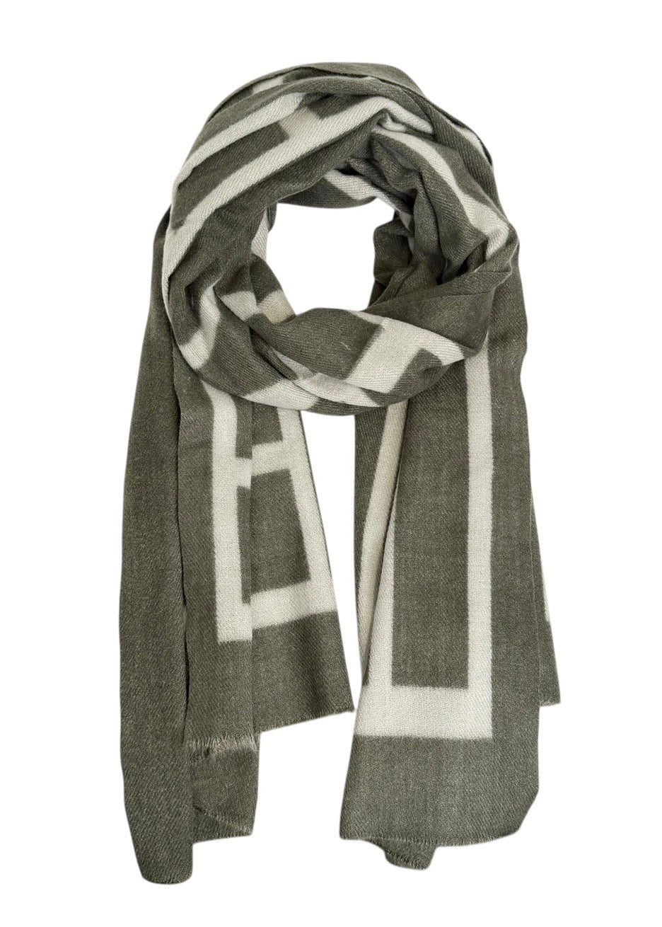 Wool-Viscose Scarf Green