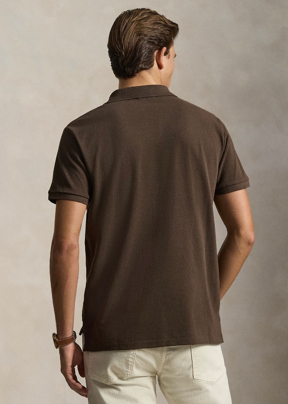Mesh Polo Shirt Nutmeg Brown