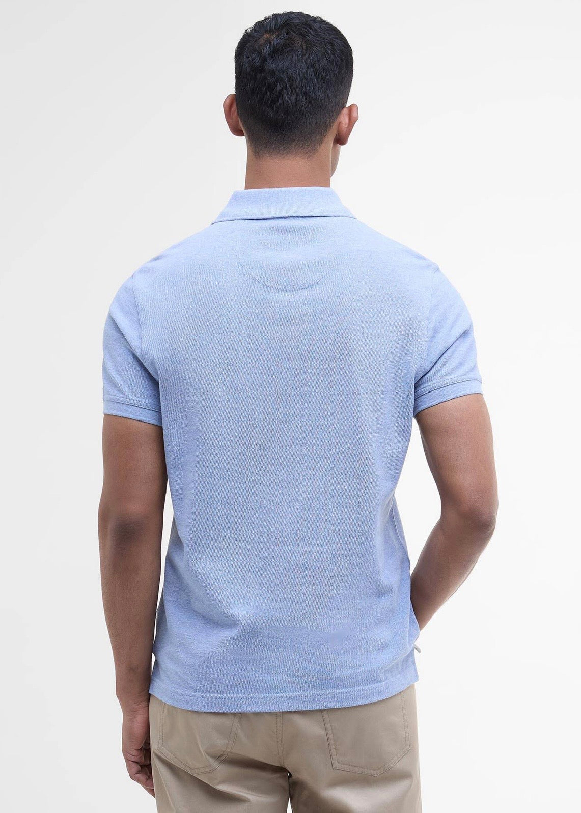 Tartan Polo Pique Sky Marl