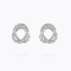 Gemma Knot Earrings Rhodium