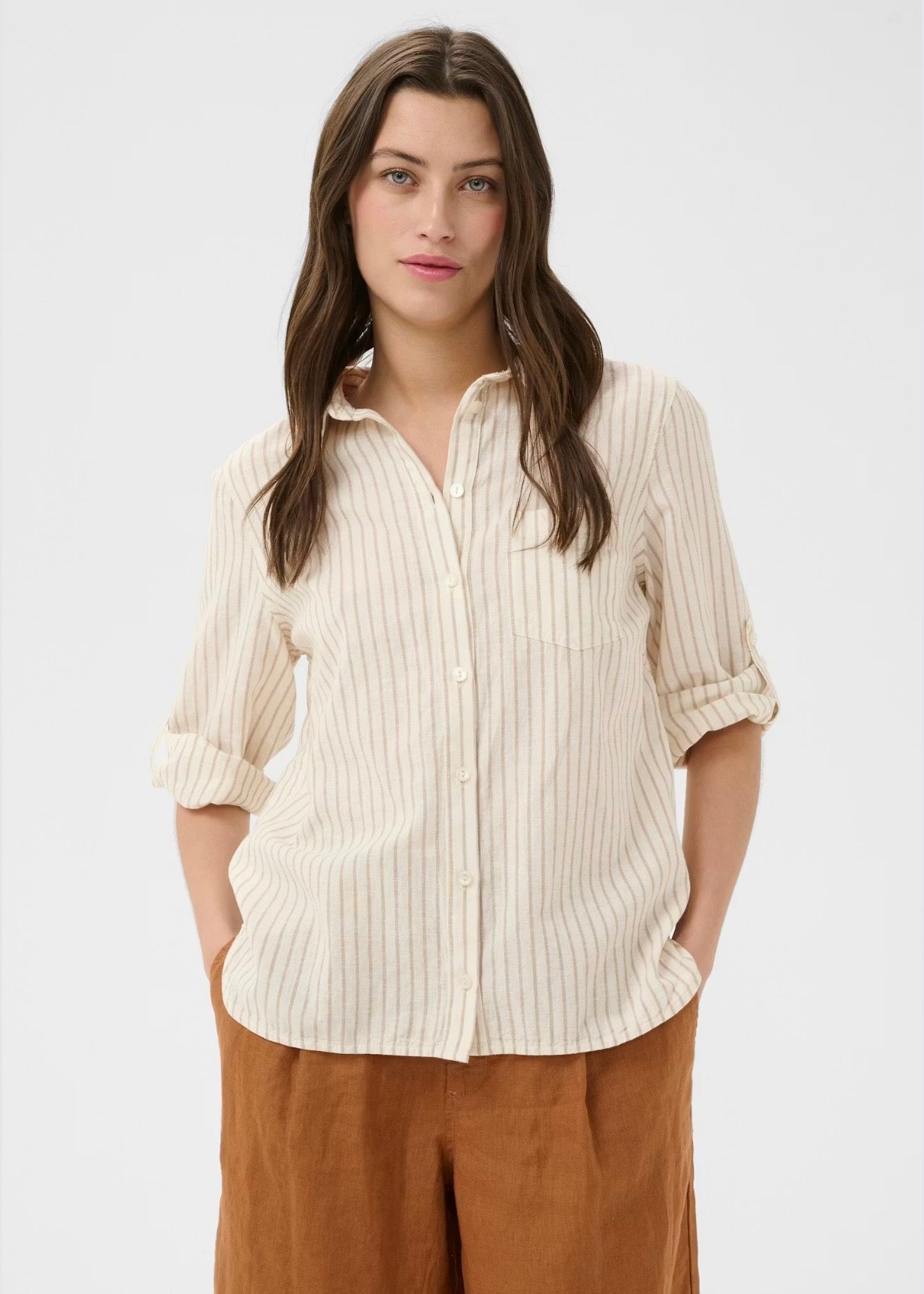Cindie Shirt Neutral Stripe
