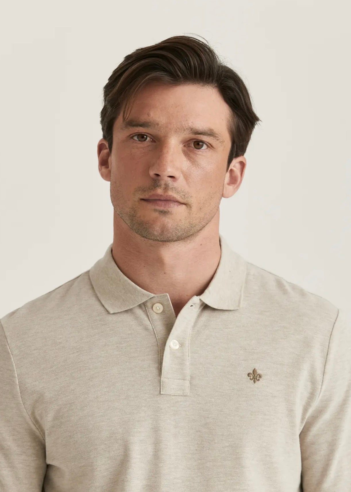 Morris Camden Longsleeve polo - Khaki