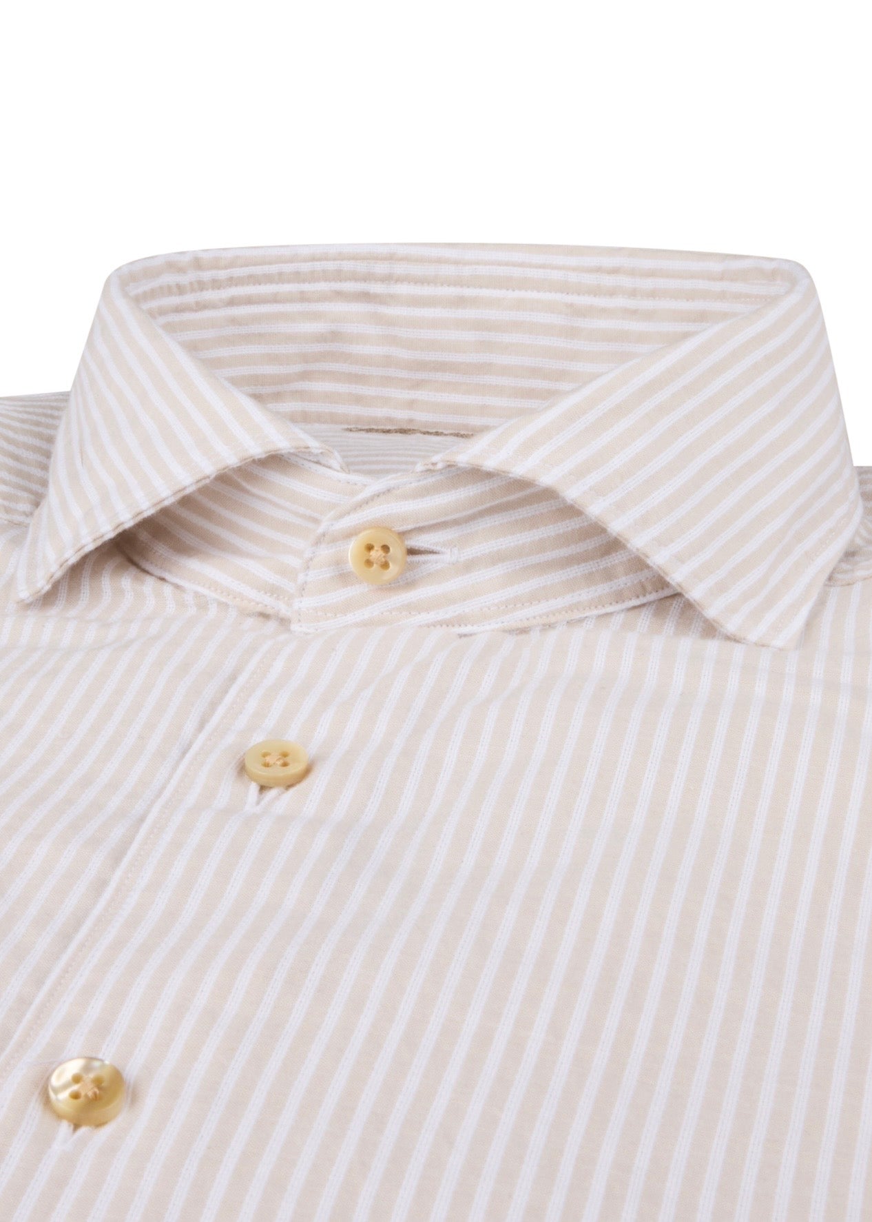 Slimline Striped Shirt Light Beige