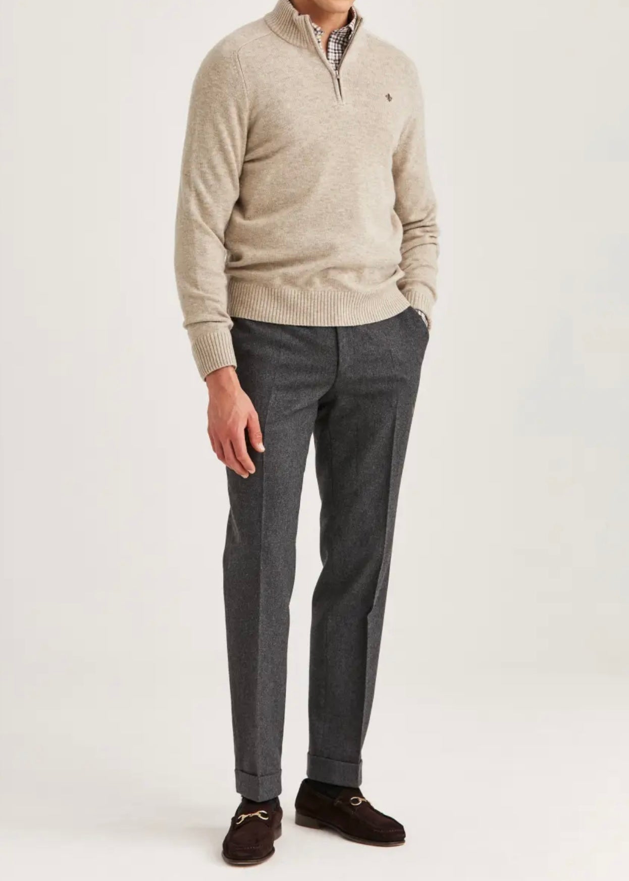 New Hertford Half Zip Brown