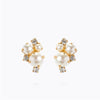 Molly Earrings Gold Pearl Crystal