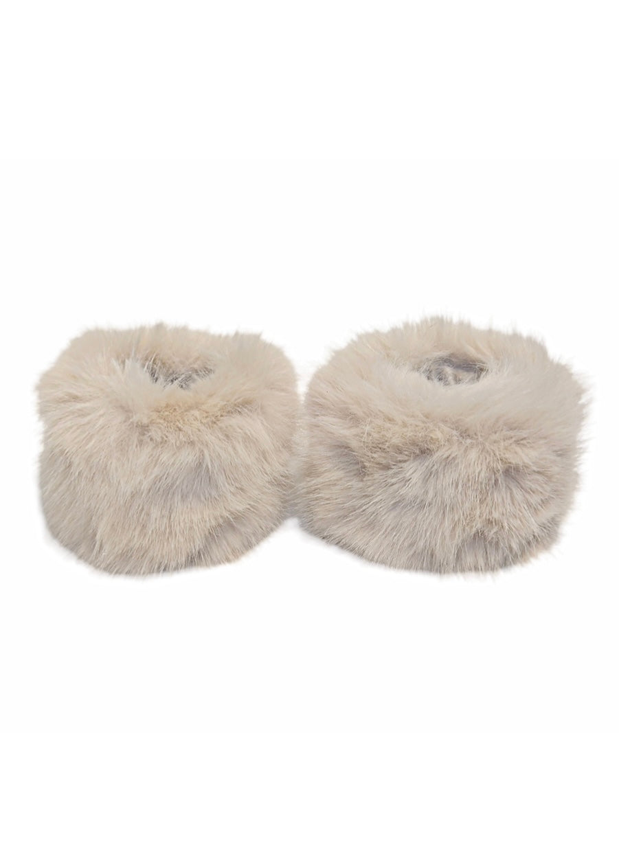 Fuskepels armcuffs Lys Beige