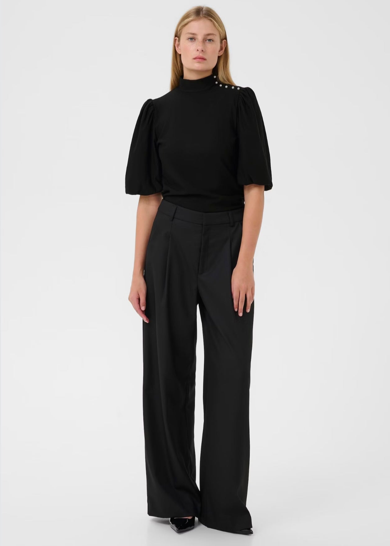 Rifa Button Ballon top Black