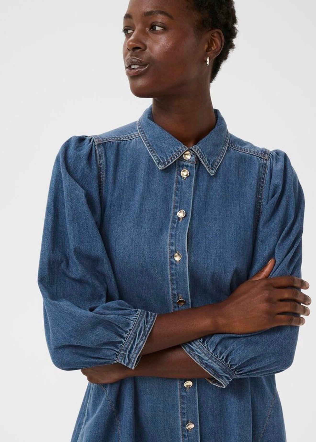 Eleinar Dress Medium Blue Denim