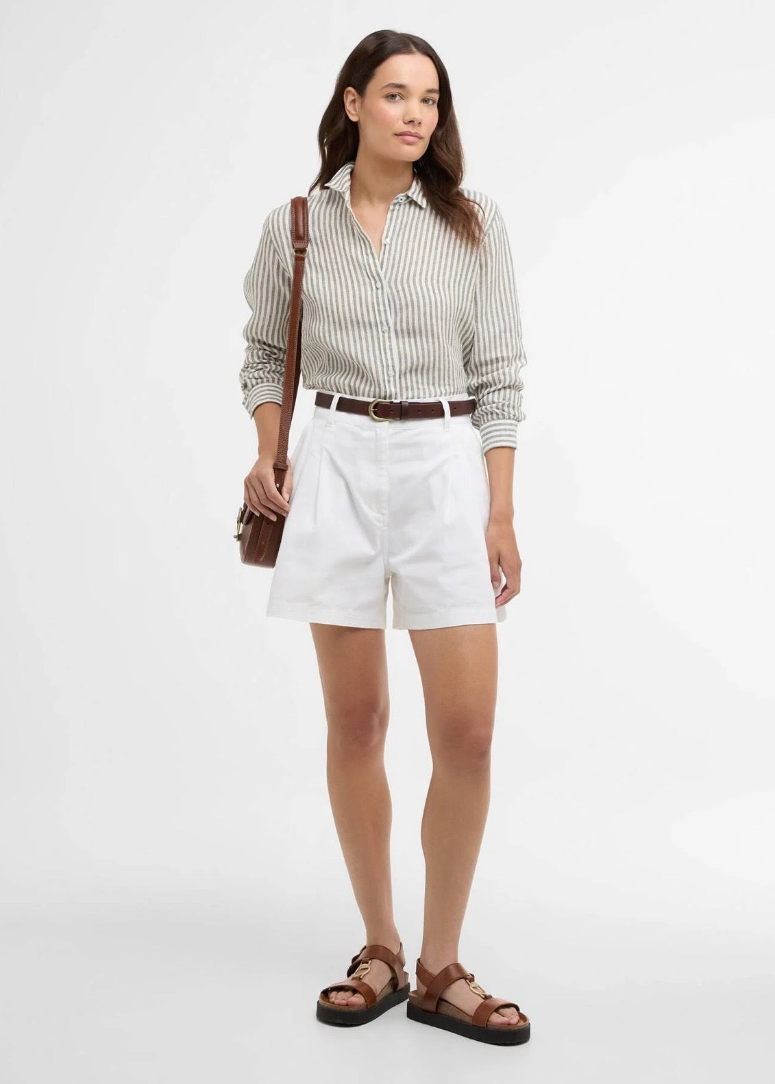 Marine Shirt Dusky Khaki Stripe