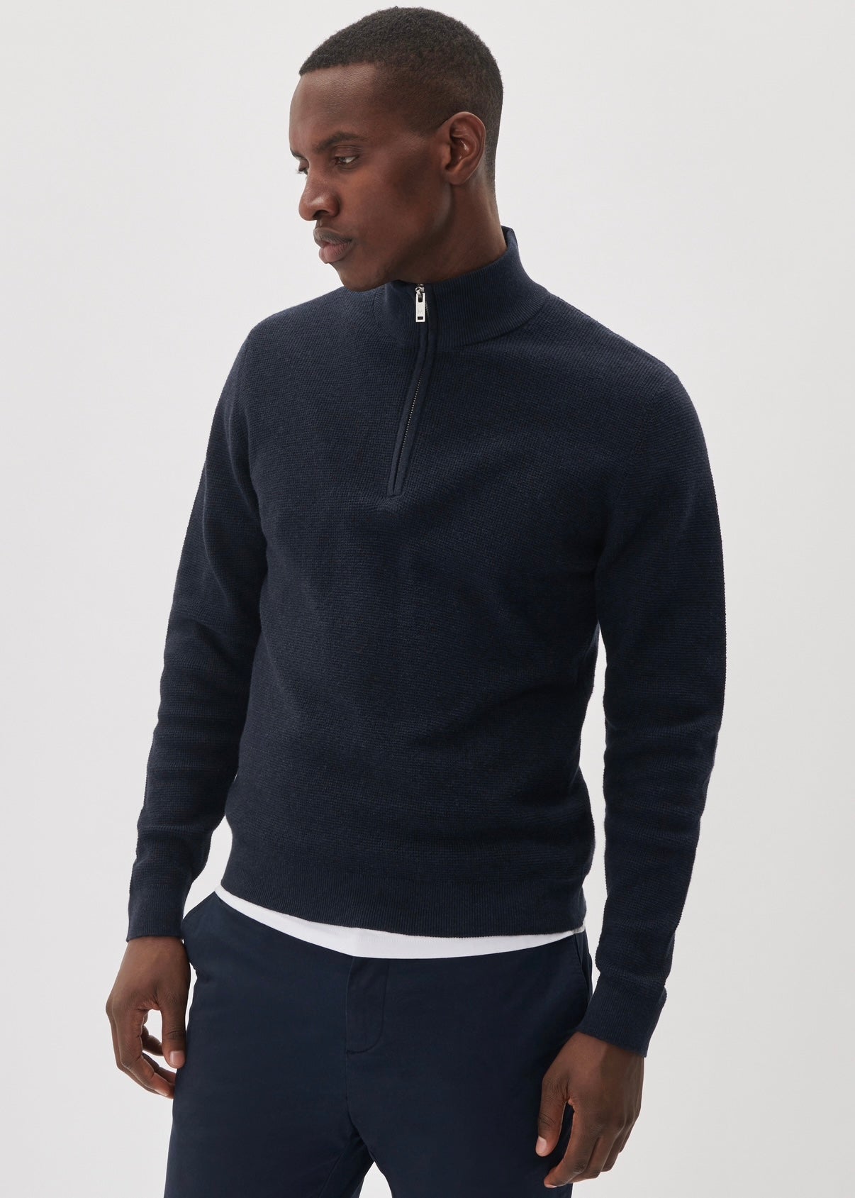 Matinique Lagoon zip - Dark Navy Melange