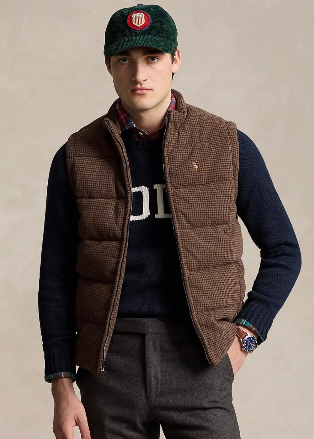 Polo Ralph Lauren vest - Cedar Heather Dogtooth