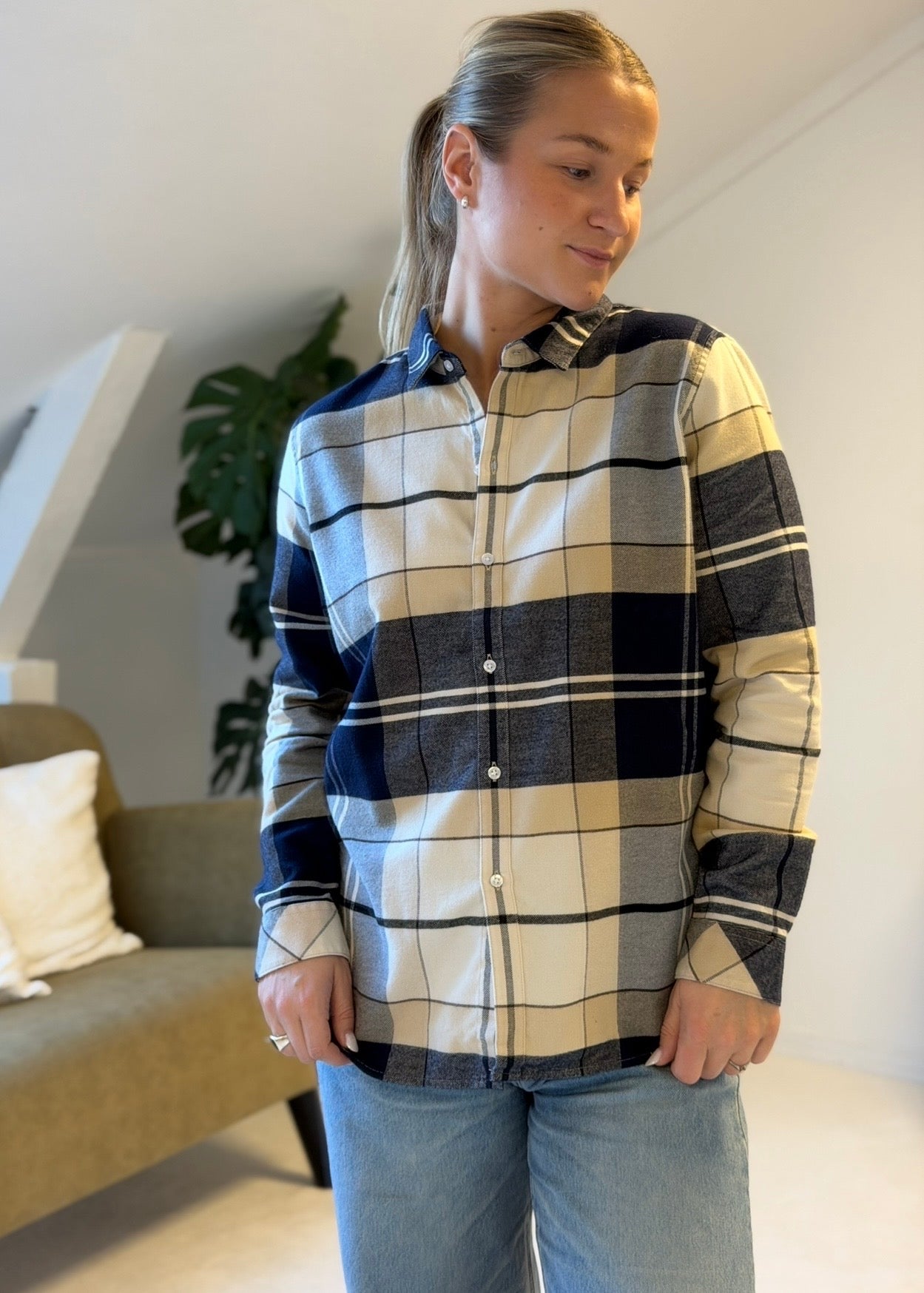 Anna Shirt Light Birchwood Dress Tartan