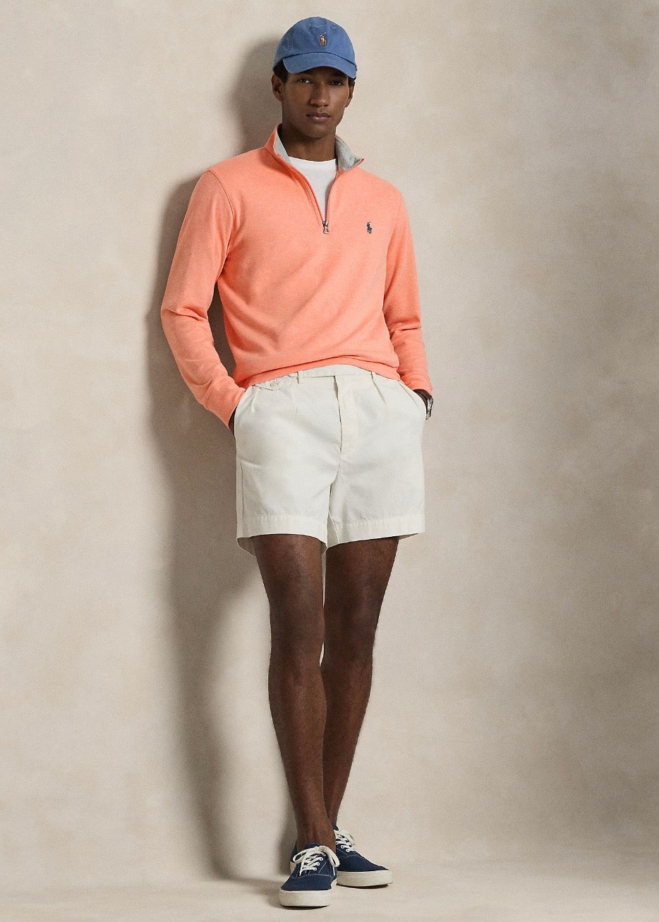 Jersey Quarter Zip Soft Orange Heather