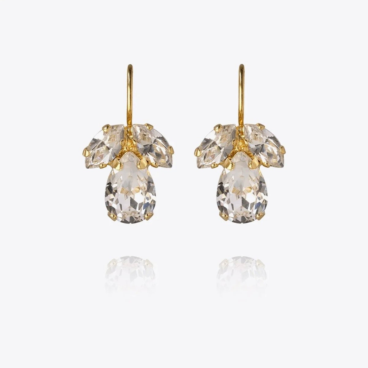 Petite Timo Earrings Gold Crystal