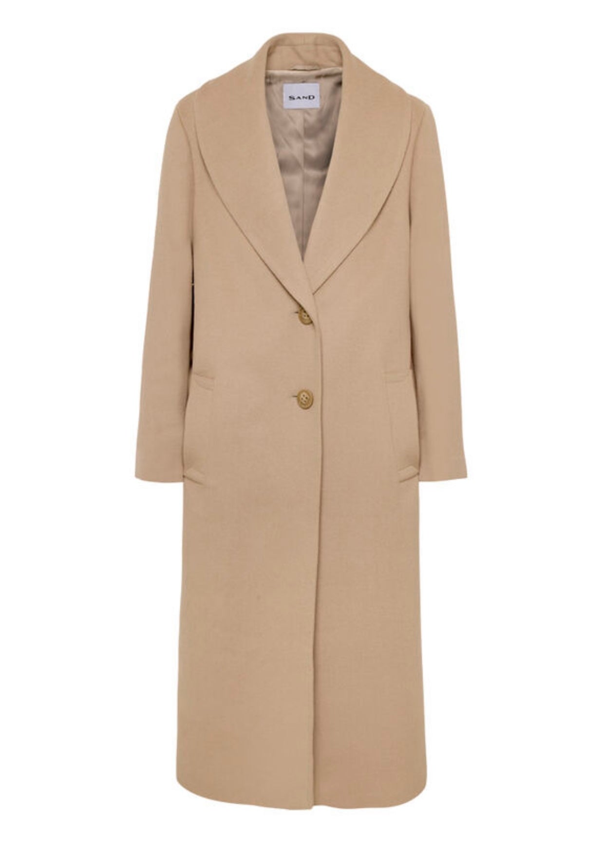 Clareta Shawl Cashmere coat Light Camel