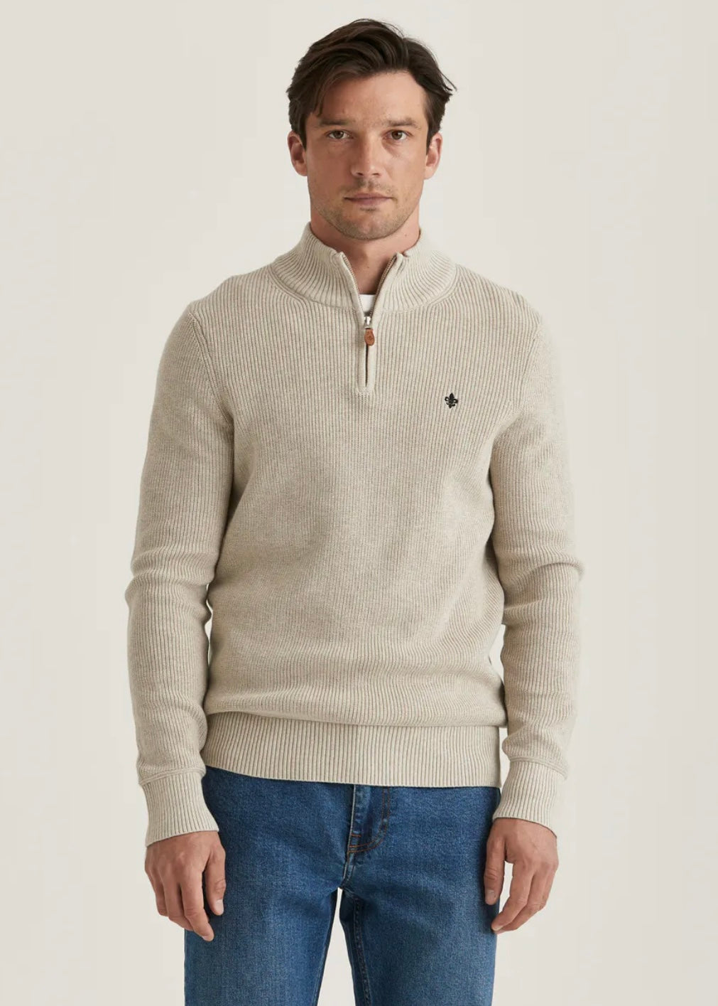 Morris Bernard Half zip - Khaki