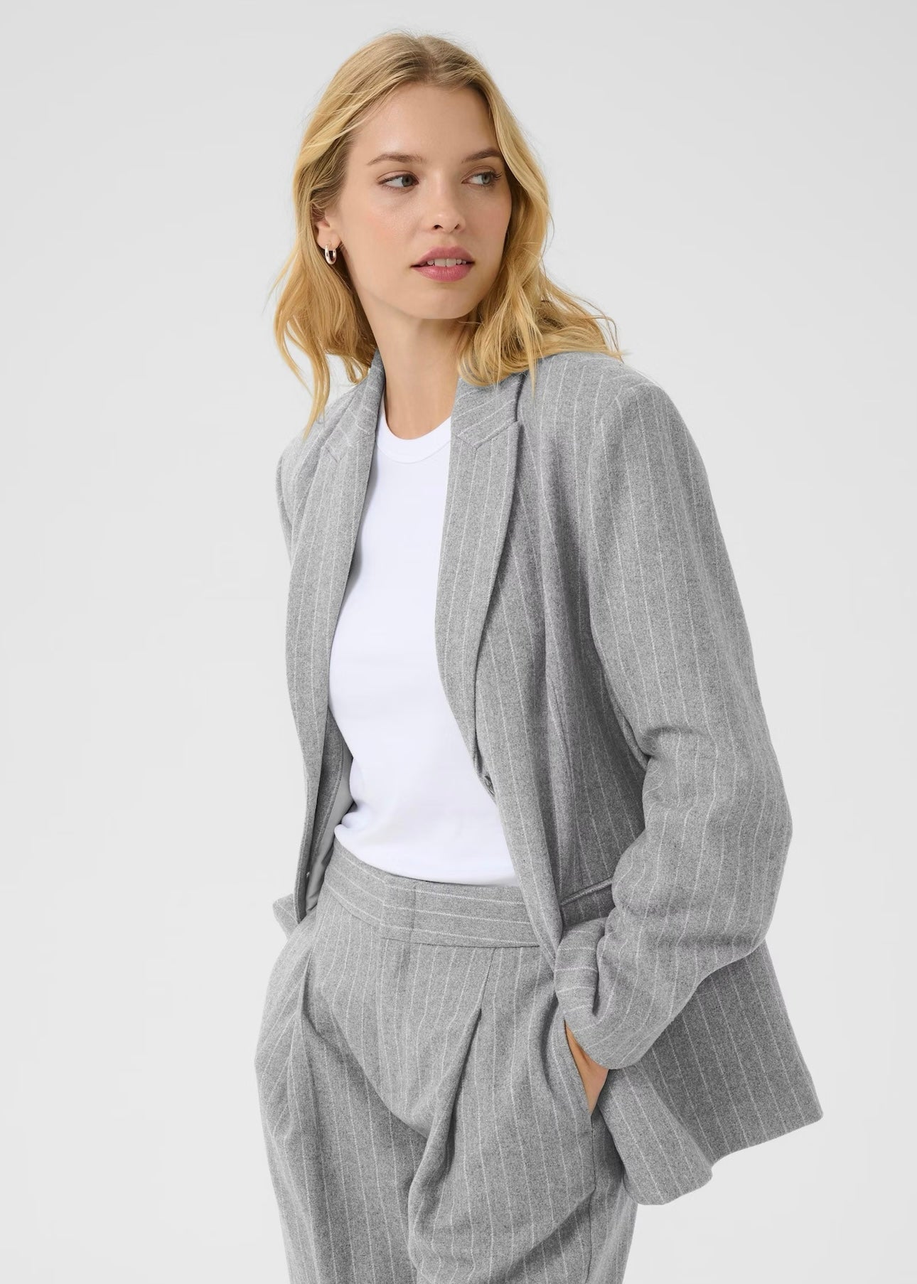 Somaya blazer Medium Grey Pinstripe