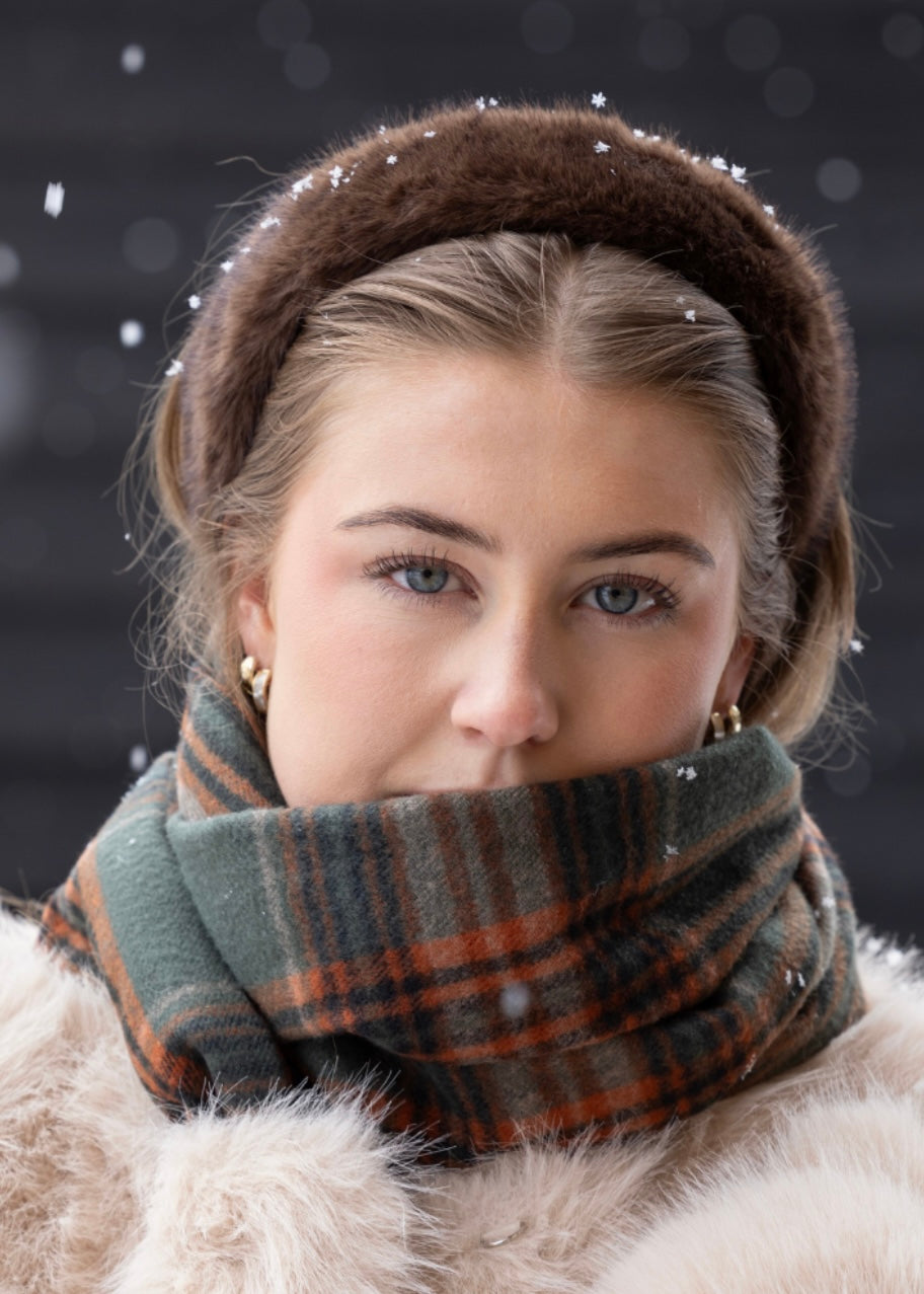 Ull/Cashmere skjerf Grønn