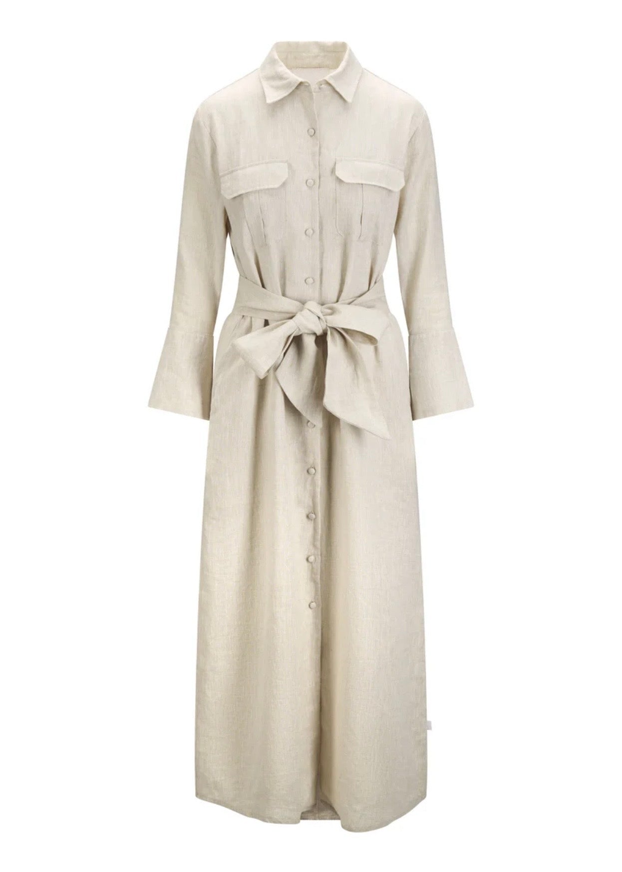 Linny Linen Dress Beige Melange