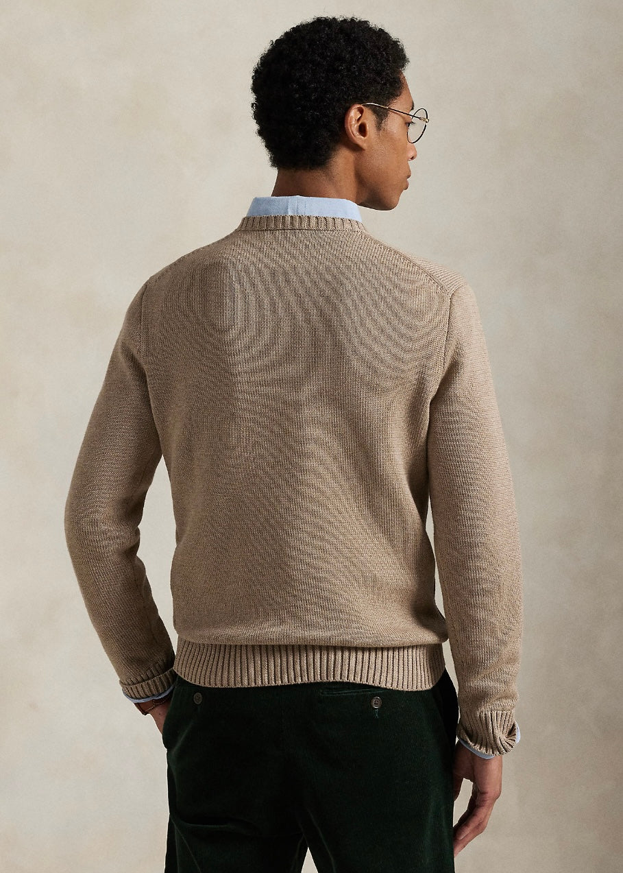 Cotton Crewneck sweater Bronze Melange