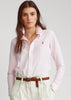 Slim Fit Knit Oxford Shirt Carmel Pink/White