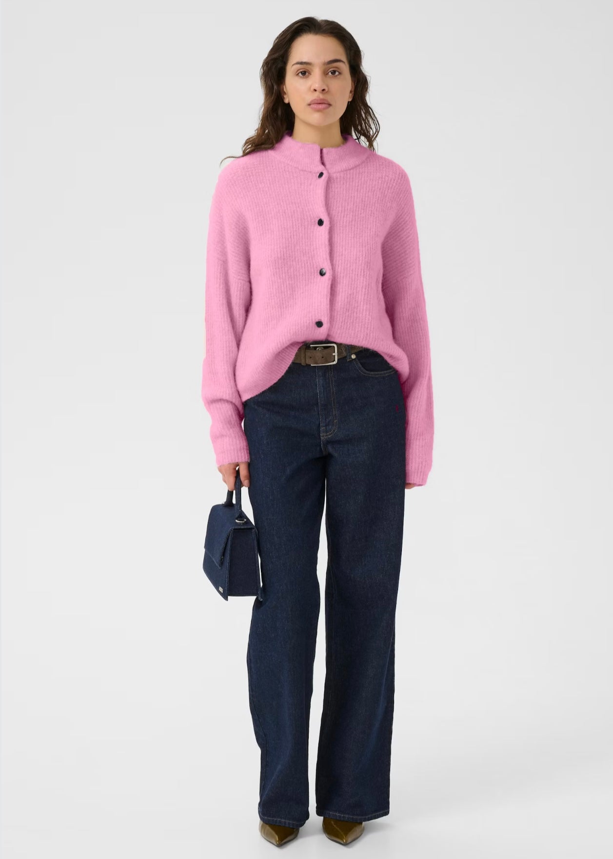 Alpha Short cardigan Begonia Melange