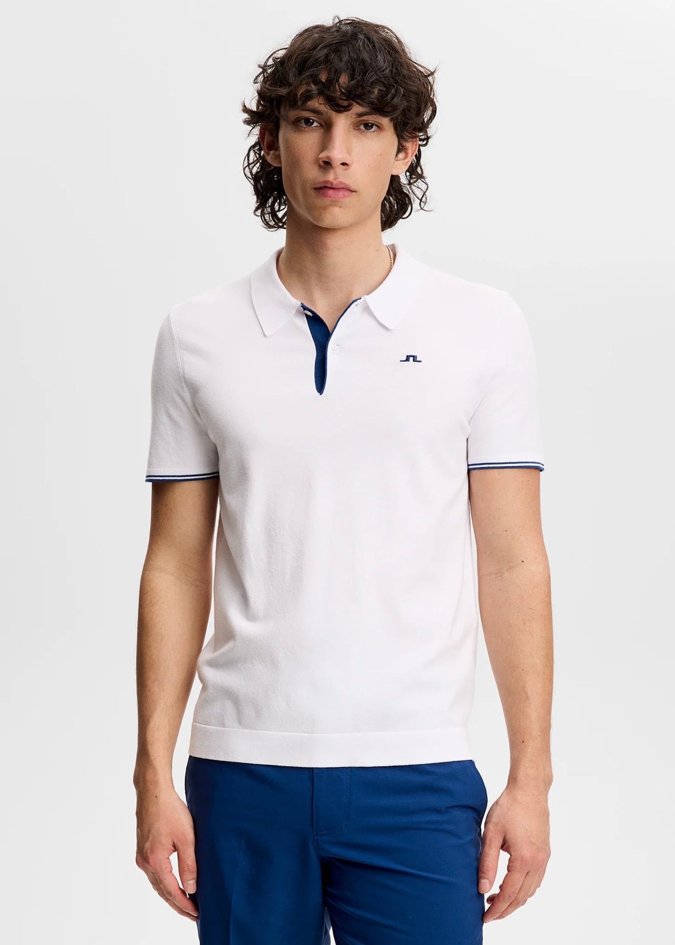 Matheo Knit Golf Polo White