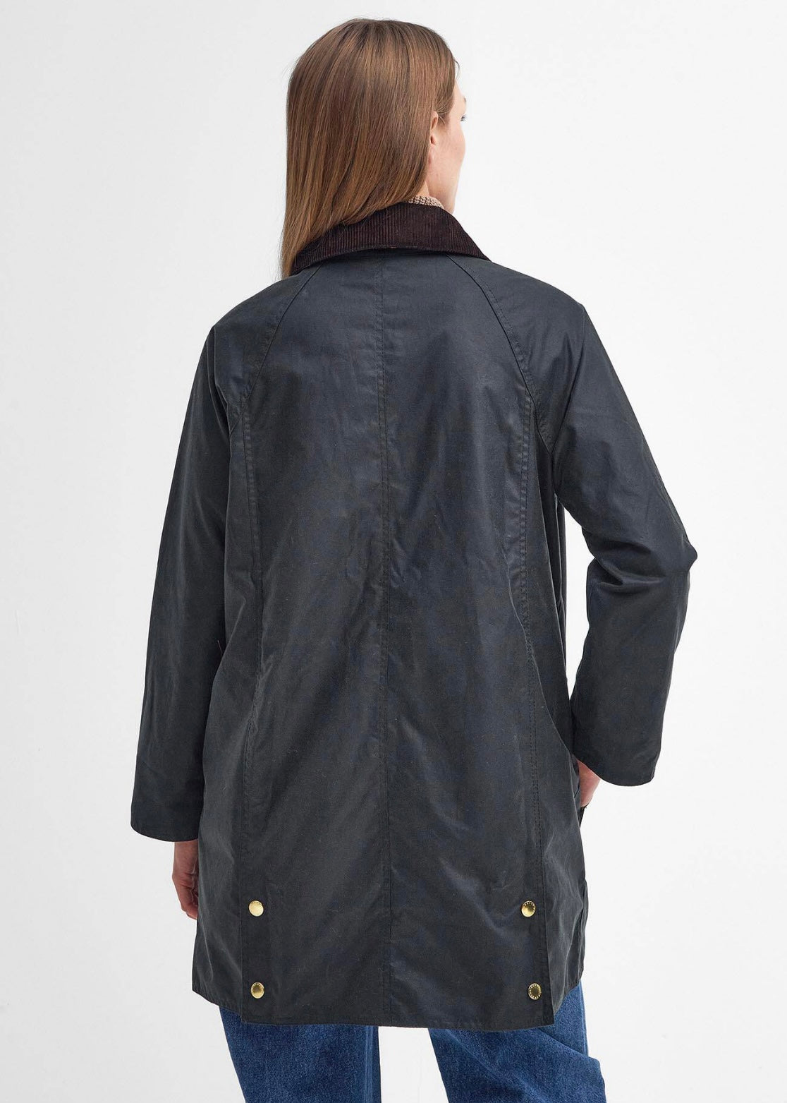 Long Beadnell Wax Jacket Sage