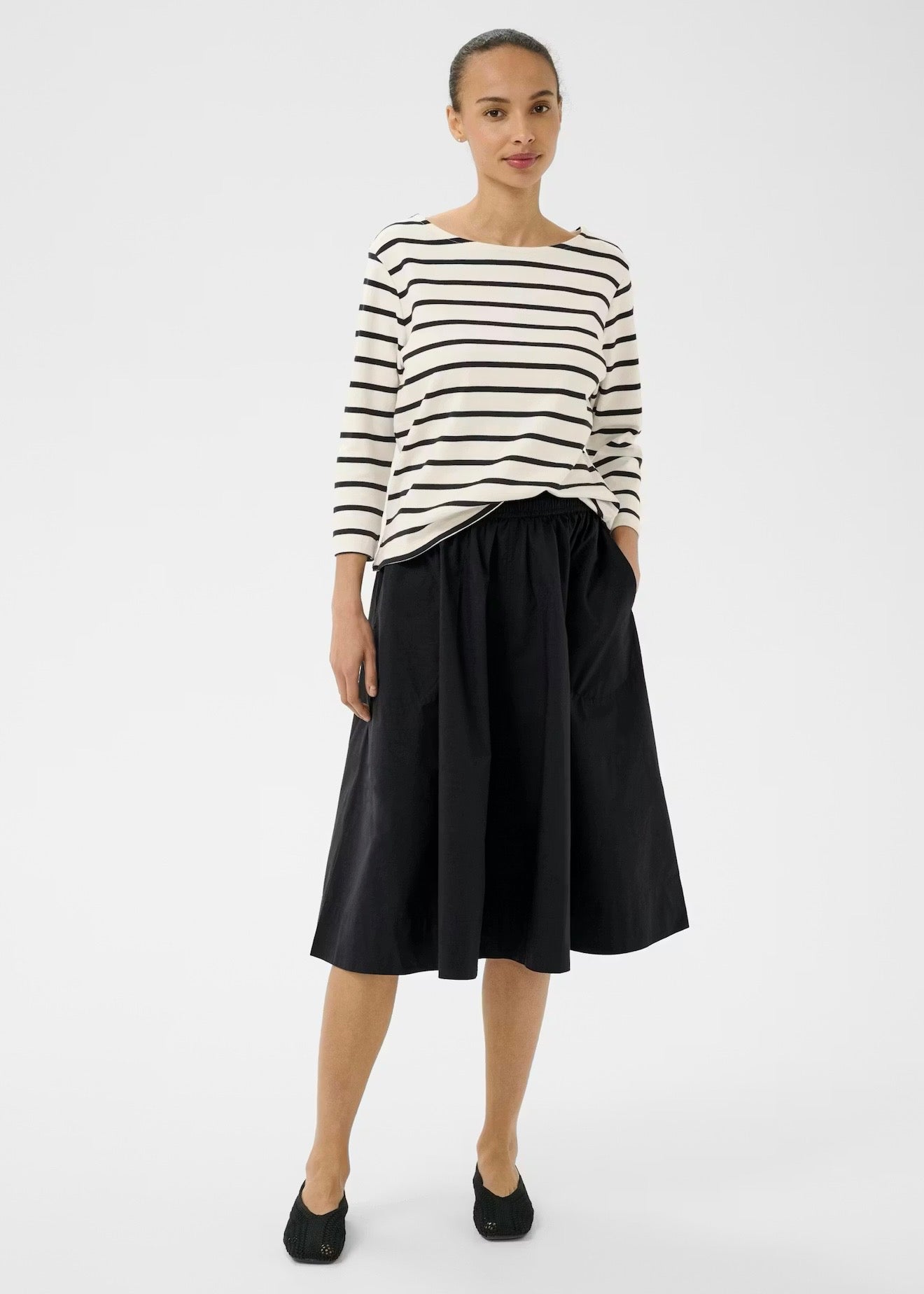Nela T-shirt Dark Navy Stripe