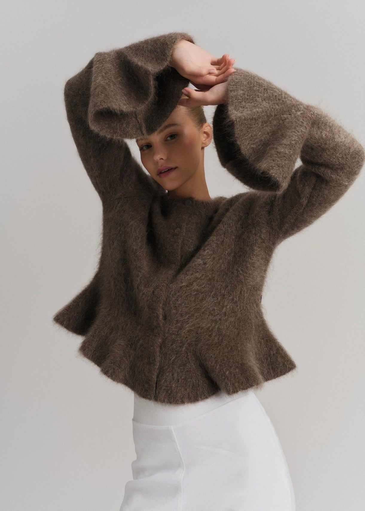 Maren Chunky Cardigan Brown
