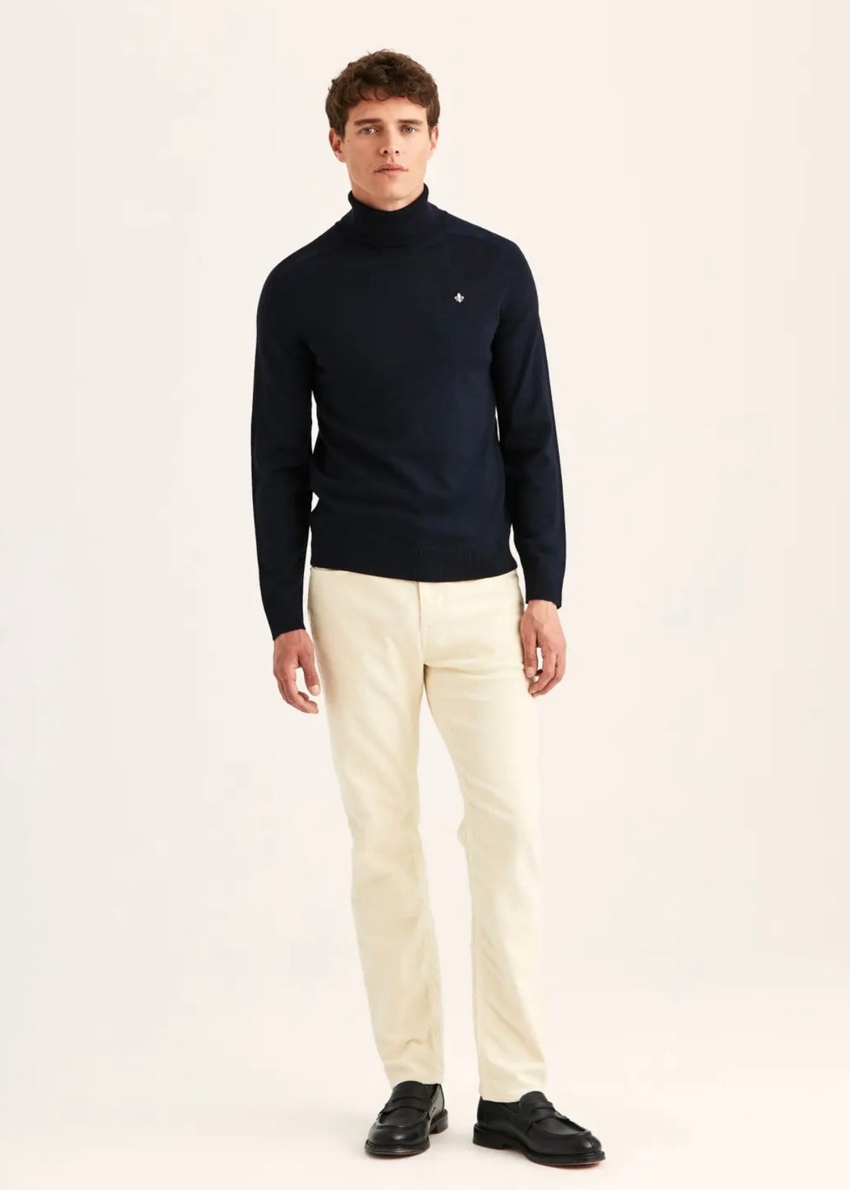 Merino Roller Neck Navy