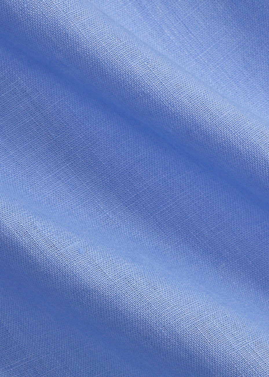 Custom Fit Linen Shirt Austin Blue