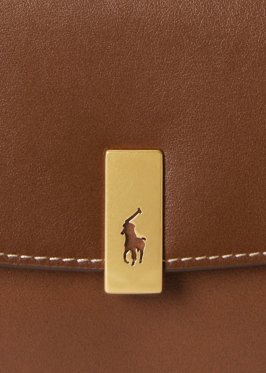 Polo ID Leather Chain Bag Brown