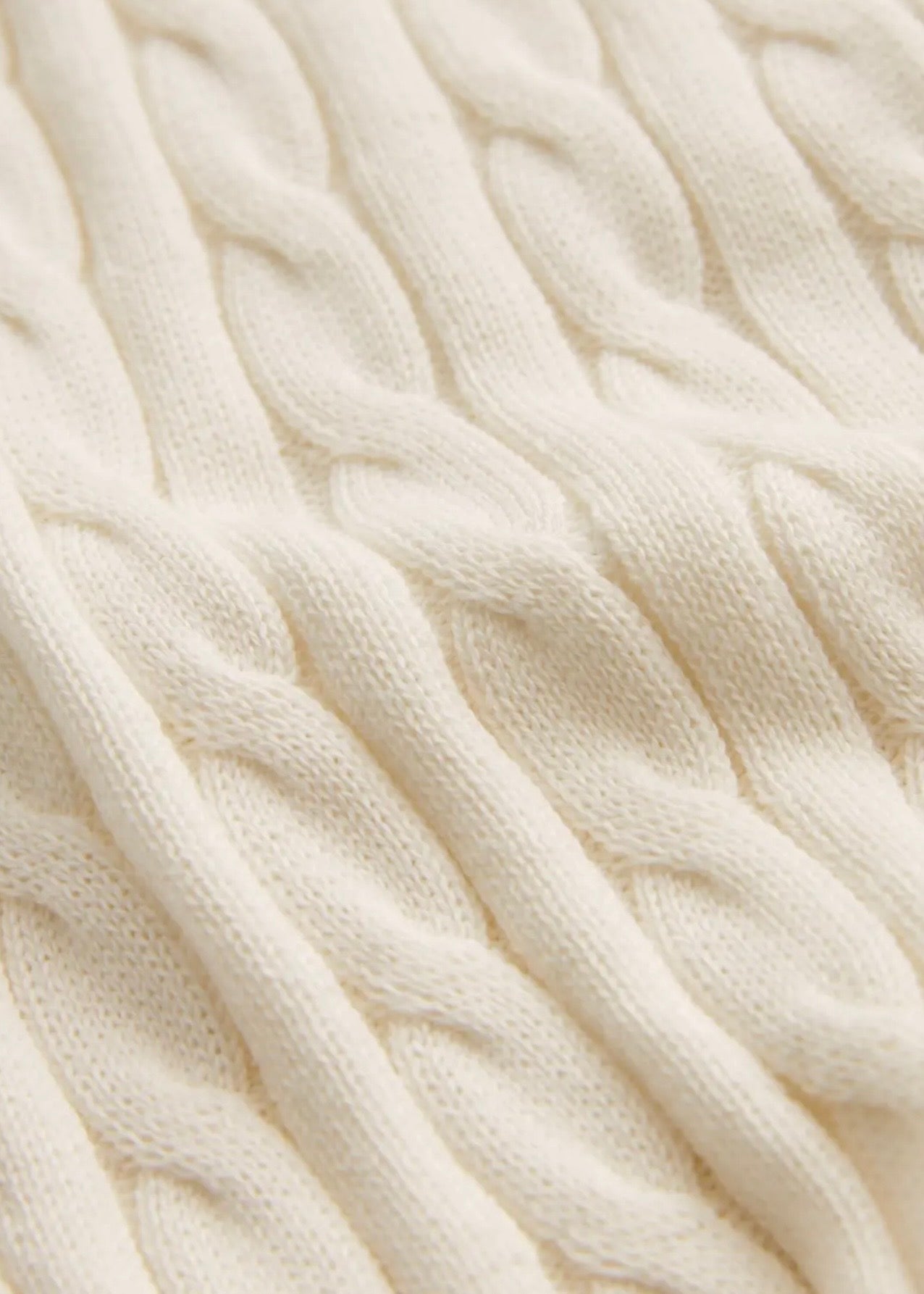Lancaster Cable Polo Offwhite
