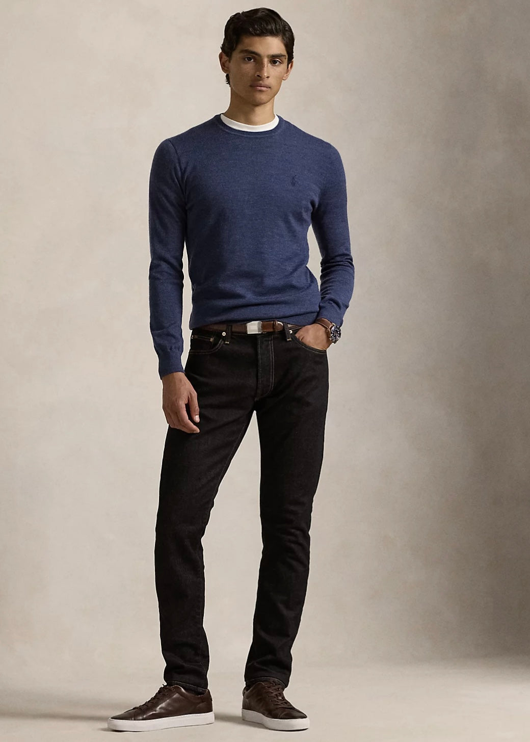 Polo Ralph Lauren Merino Wool sweater - Rustic Navy Heather