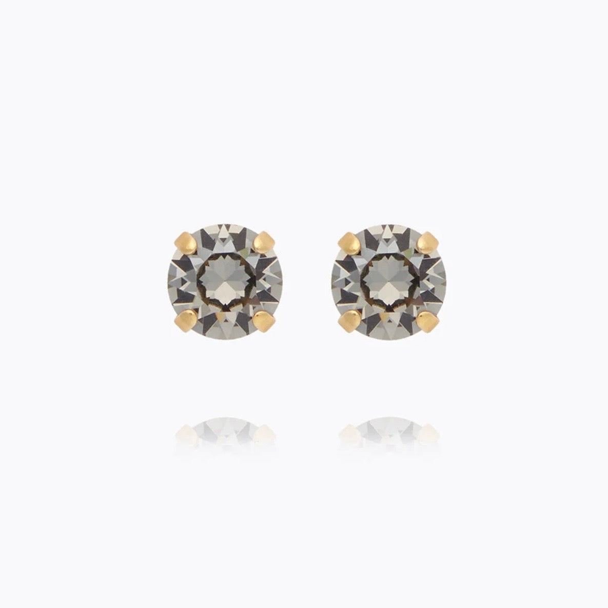 Classic Stud Earrings Gold Greige