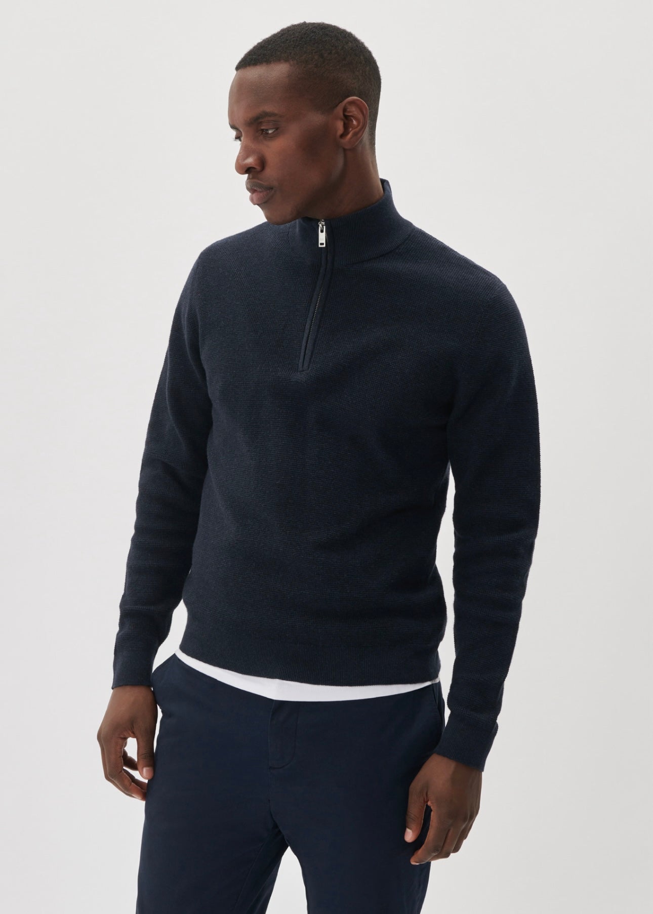Lagoon zip Dark Navy Melange