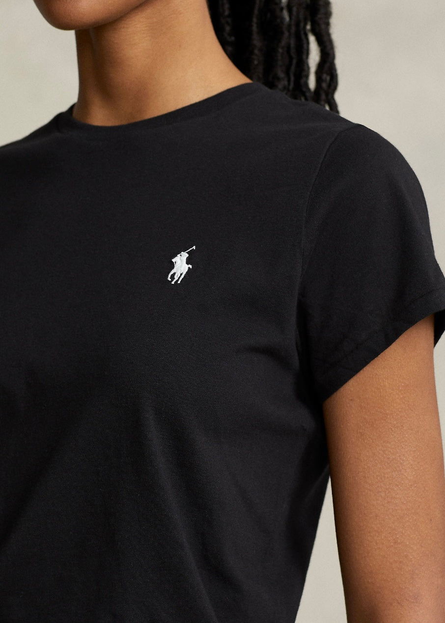 Cotton Jersey Crewneck tee Black