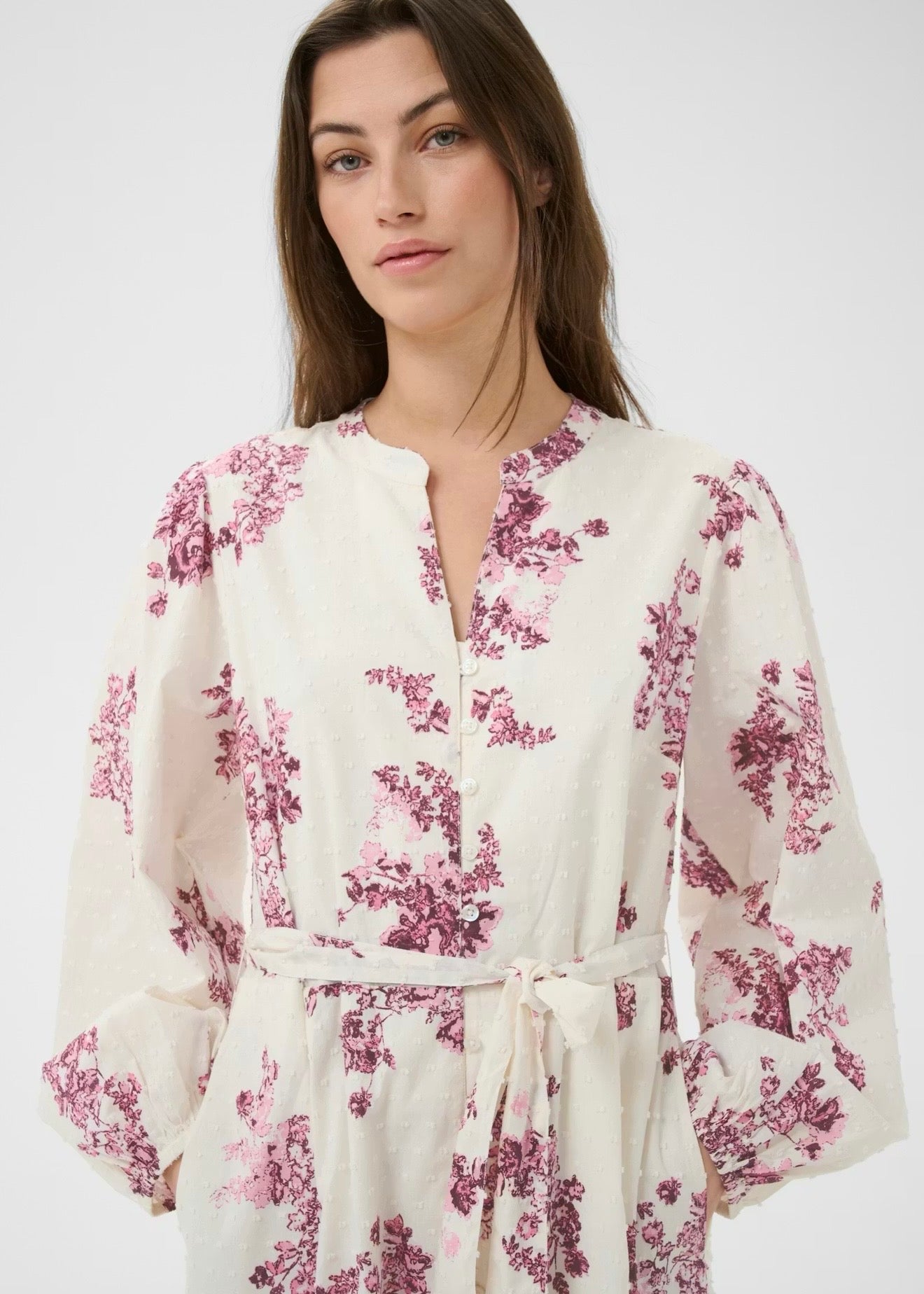Avirana Dress Pink Shadow Flower