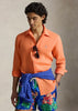 Custom Fit Linen Shirt Pompano Orange